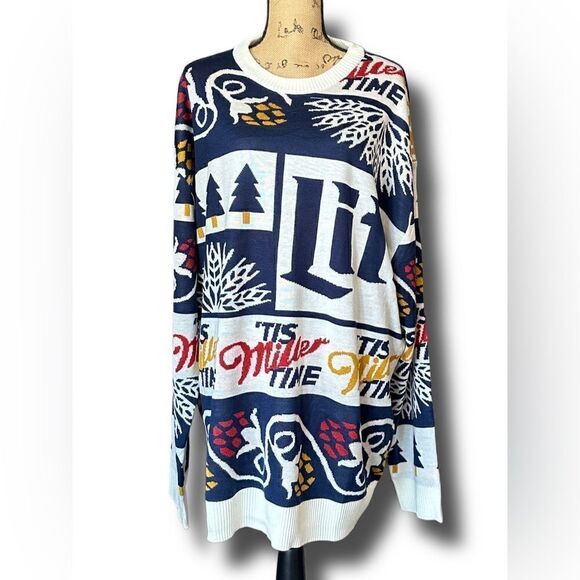 Miller Lite Acrylic Men’s Sweater, Miller Time, Size 3X New Without Tags - Picture 1 of 10